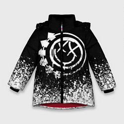 Куртка зимняя для девочки Blink-182 7, цвет: 3D-красный