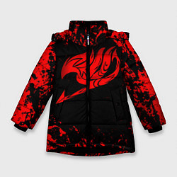 Куртка зимняя для девочки Fairy Tail 3, цвет: 3D-черный