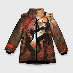 Куртка зимняя для девочки Doom Eternal, цвет: 3D-черный