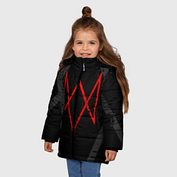 Куртка зимняя для девочки WATCH DOGS LEGION, цвет: 3D-красный — фото 2