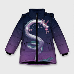 Куртка зимняя для девочки Унесённые призраками, цвет: 3D-черный