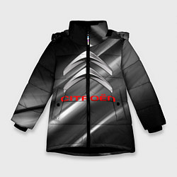 Куртка зимняя для девочки CITROEN, цвет: 3D-черный