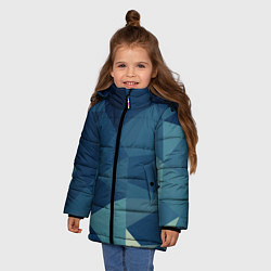Куртка зимняя для девочки DARK BLUE, цвет: 3D-черный — фото 2