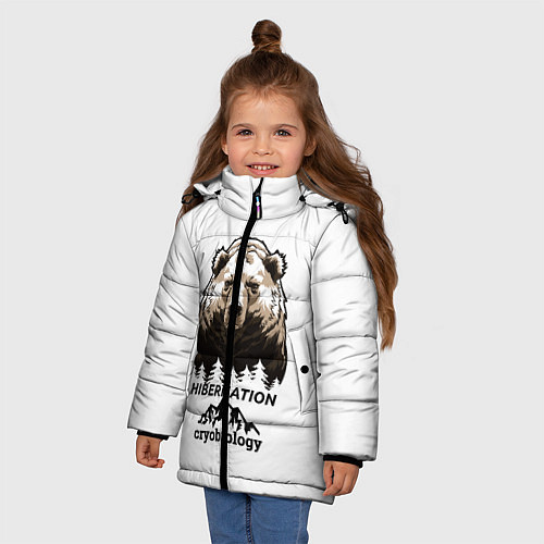 Зимняя куртка для девочки Hibernation / 3D-Светло-серый – фото 3