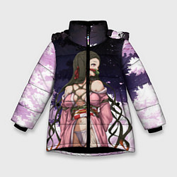 Куртка зимняя для девочки Nezuko, цвет: 3D-черный
