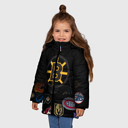 Куртка зимняя для девочки NHL Boston Bruins Z, цвет: 3D-красный — фото 2