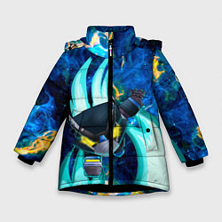 Куртка зимняя для девочки BRAWL STARS MECHA CROW, цвет: 3D-черный