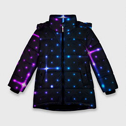 Куртка зимняя для девочки STAR NEON, цвет: 3D-черный