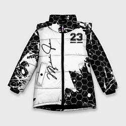 Куртка зимняя для девочки Michael Jordan 23, цвет: 3D-черный