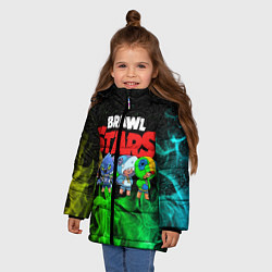 Куртка зимняя для девочки Brawl Stars Leon Quattro, цвет: 3D-красный — фото 2