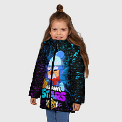 Куртка зимняя для девочки BRAWL STARS GALE, цвет: 3D-светло-серый — фото 2