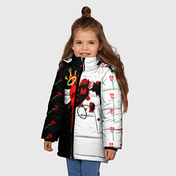 Куртка зимняя для девочки Добро и зло, Payton Moormeier, цвет: 3D-черный — фото 2