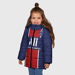 Куртка зимняя для девочки PSG home 20-21, цвет: 3D-черный — фото 2