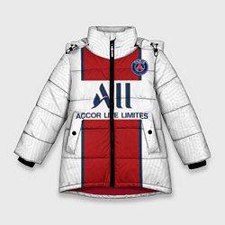 Куртка зимняя для девочки PSG away 20-21, цвет: 3D-красный