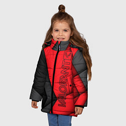 Куртка зимняя для девочки Valorant, цвет: 3D-красный — фото 2
