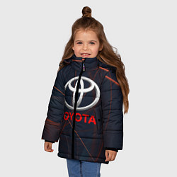 Куртка зимняя для девочки TOYOTA, цвет: 3D-красный — фото 2