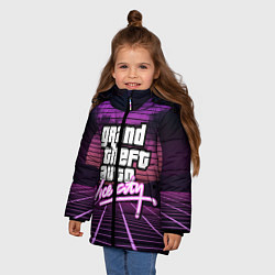 Куртка зимняя для девочки GTA VICE CITY, цвет: 3D-черный — фото 2