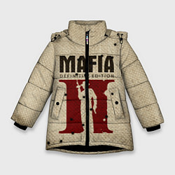 Куртка зимняя для девочки Mafia 2, цвет: 3D-черный
