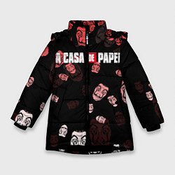 Куртка зимняя для девочки La Casa de Papel Z, цвет: 3D-черный