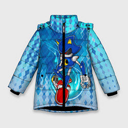 Куртка зимняя для девочки Metal Sonic, цвет: 3D-черный