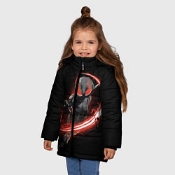 Куртка зимняя для девочки BLACK MANTA, цвет: 3D-светло-серый — фото 2