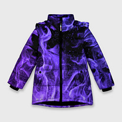 Куртка зимняя для девочки ОГОНЬ НЕОН, цвет: 3D-черный