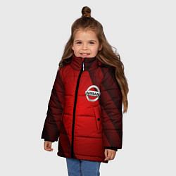 Куртка зимняя для девочки NISSAN, цвет: 3D-черный — фото 2