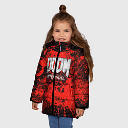 Куртка зимняя для девочки Doom Eternal, цвет: 3D-черный — фото 2