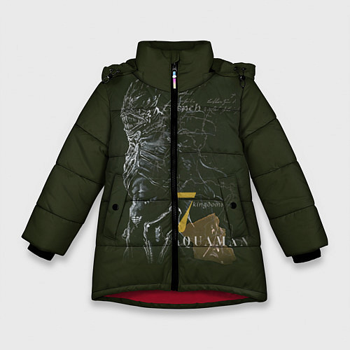 Зимняя куртка для девочки AQUAMAN / 3D-Красный – фото 1