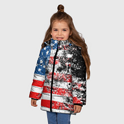 Куртка зимняя для девочки США, цвет: 3D-светло-серый — фото 2