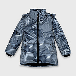 Куртка зимняя для девочки GREY, цвет: 3D-черный