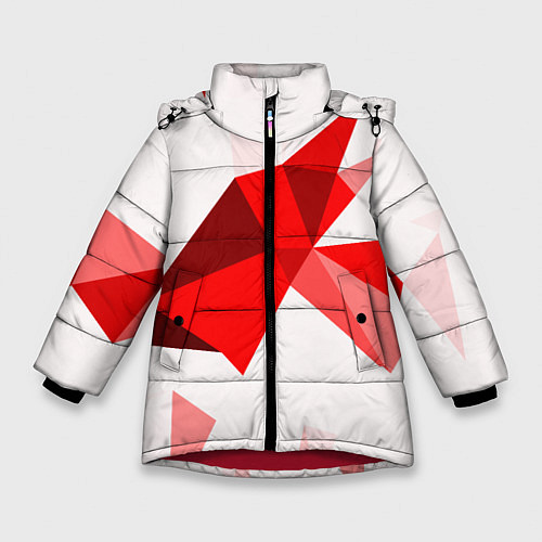 Зимняя куртка для девочки GEOMETRY RED / 3D-Красный – фото 1