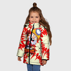 Куртка зимняя для девочки Brawl Stars Dynamike, цвет: 3D-красный — фото 2