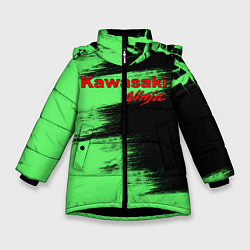 Куртка зимняя для девочки Kawasaki, цвет: 3D-черный