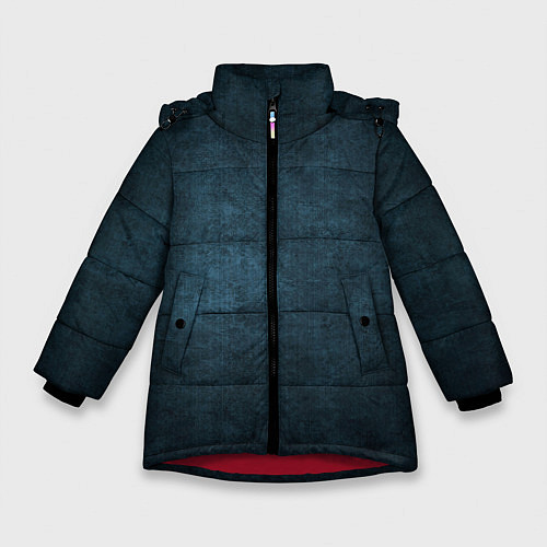 Зимняя куртка для девочки Текстура поверхность пятна / 3D-Красный – фото 1