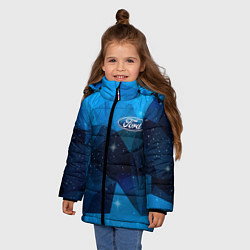 Куртка зимняя для девочки FORD, цвет: 3D-светло-серый — фото 2