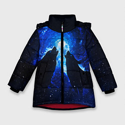Куртка зимняя для девочки ВОЛКИ D, цвет: 3D-красный