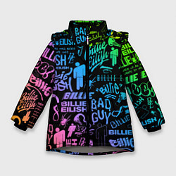 Куртка зимняя для девочки BILLIE EILISH БИЛЛИ АЙЛИШ, цвет: 3D-светло-серый