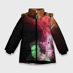 Куртка зимняя для девочки ПРИШЕЛЕЦ, цвет: 3D-черный