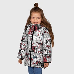 Куртка зимняя для девочки HELLTAKER, цвет: 3D-красный — фото 2
