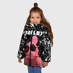 Куртка зимняя для девочки Roblox Piggy, цвет: 3D-светло-серый — фото 2