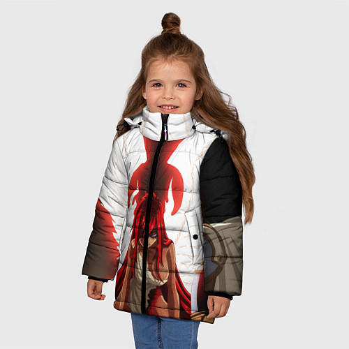 Зимняя куртка для девочки FAIRY TAIL ХВОСТ ФЕИ / 3D-Светло-серый – фото 3