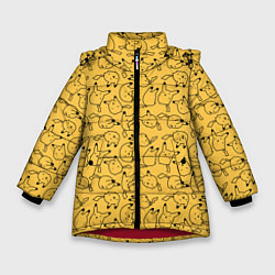 Куртка зимняя для девочки Покемон Пикачу, цвет: 3D-красный