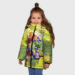 Куртка зимняя для девочки Brawl STARS, цвет: 3D-черный — фото 2
