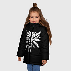Куртка зимняя для девочки ВЕДЬМАК THE WITCHER ГЕРАЛЬ, цвет: 3D-светло-серый — фото 2