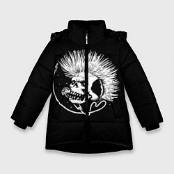 Куртка зимняя для девочки Панк Z, цвет: 3D-черный