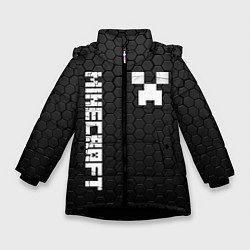 Куртка зимняя для девочки MINECRAFT МАЙНКРАФТ, цвет: 3D-черный