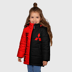 Куртка зимняя для девочки MITSUBISHI, цвет: 3D-черный — фото 2