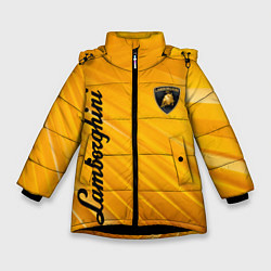 Куртка зимняя для девочки LAMBORGHINI, цвет: 3D-черный