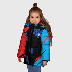 Куртка зимняя для девочки CYBER BMW UNIFORM, цвет: 3D-светло-серый — фото 2